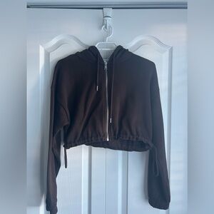garage cropped hoodie